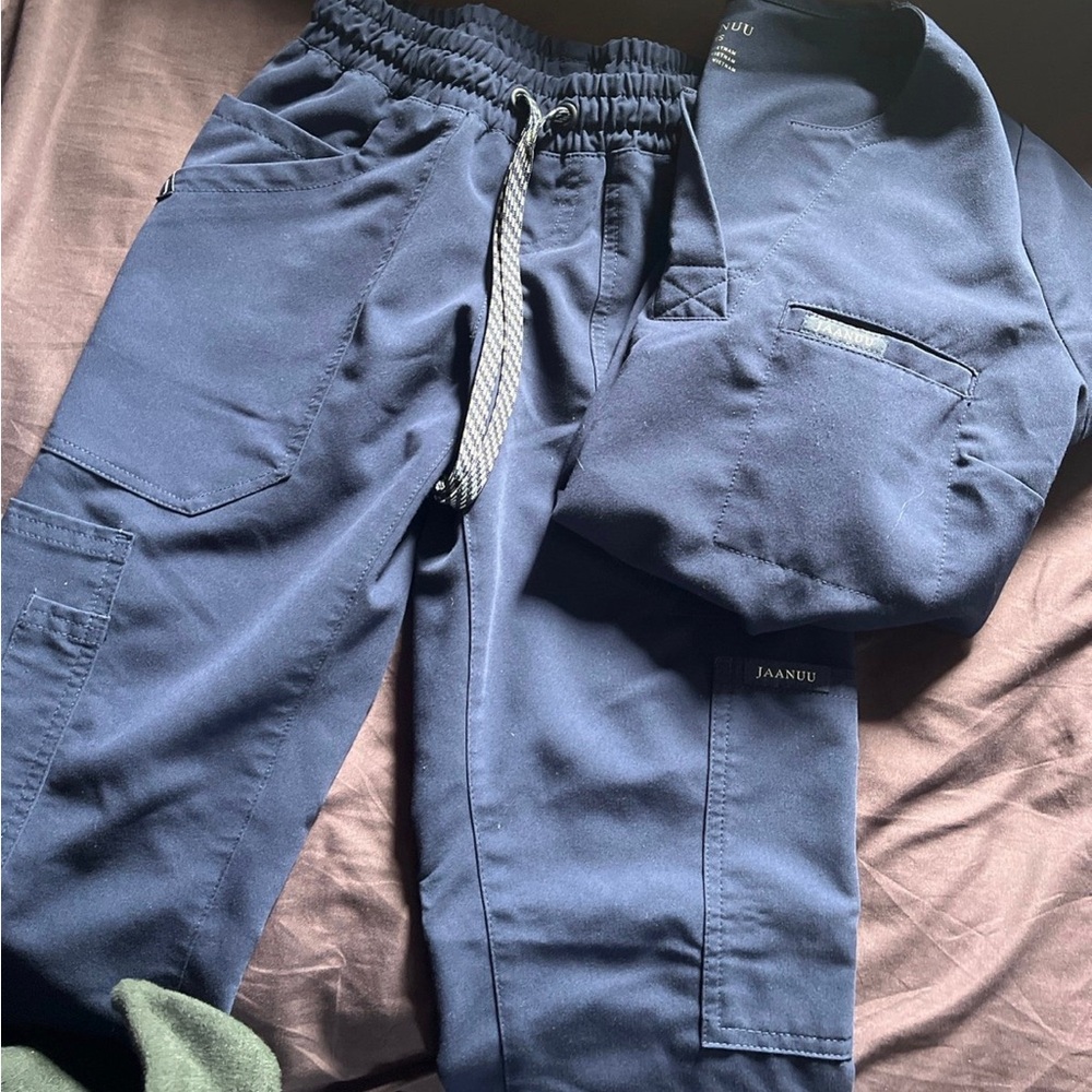 Jaanuu Scrubs Navy Blue xxs top petite xxsp pants
